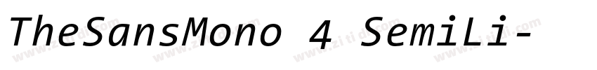 TheSansMono 4 SemiLi字体转换